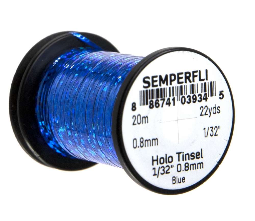 Semperfli Spool 1/32'' Blue Mirror Tinsel